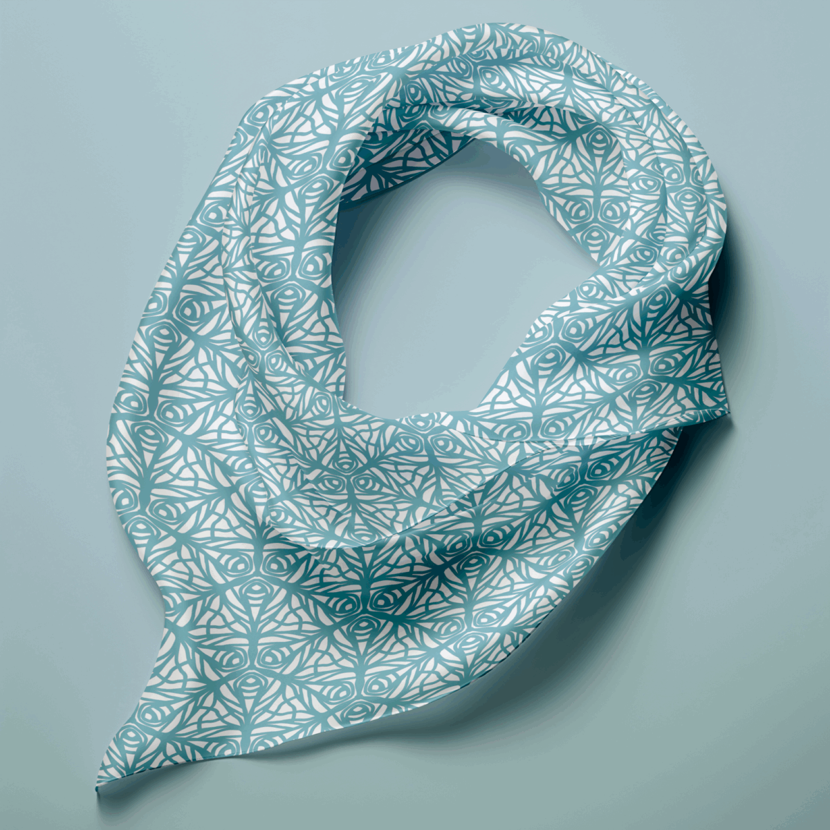 Hand-printed Silk Scarf- Butterfly Garden - Image 4