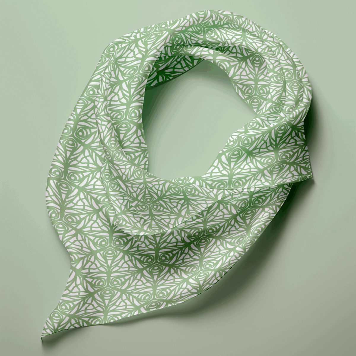 Hand-printed Silk Scarf- Butterfly Garden - Image 3