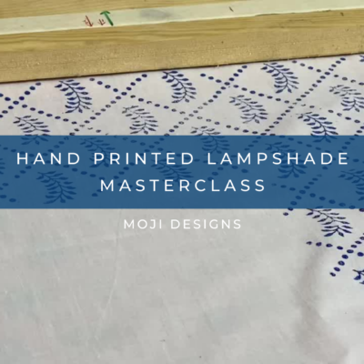 handprinted lampshade masterclass with Moji Designs