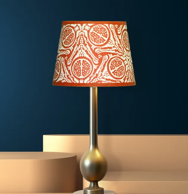Moji Salehi’s Odyssey Collection of hand-printed home and lifestyle products, including cushions, lampshades, wallpaper, gift wraps, notebooks, and silk scarves, featuring intricate patterns inspired by Persian heritage and contemporary design.