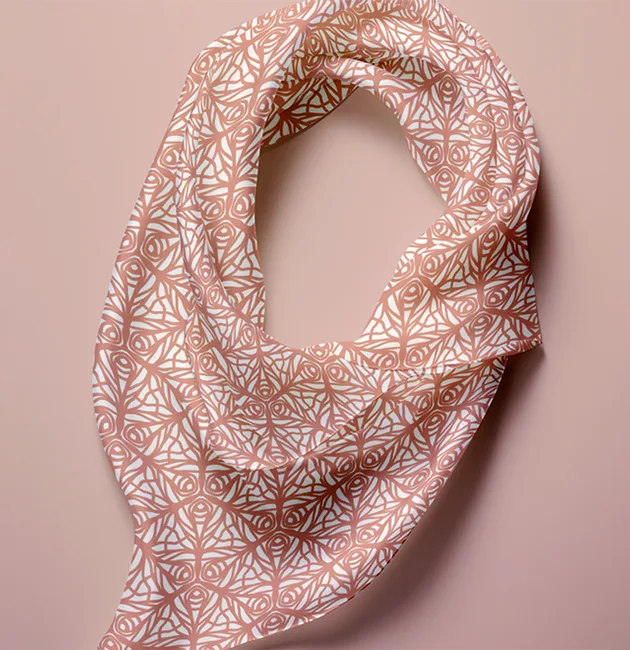 Moji Salehi’s Odyssey Collection of hand-printed home and lifestyle products, including cushions, lampshades, wallpaper, gift wraps, notebooks, and silk scarves, featuring intricate patterns inspired by Persian heritage and contemporary design.