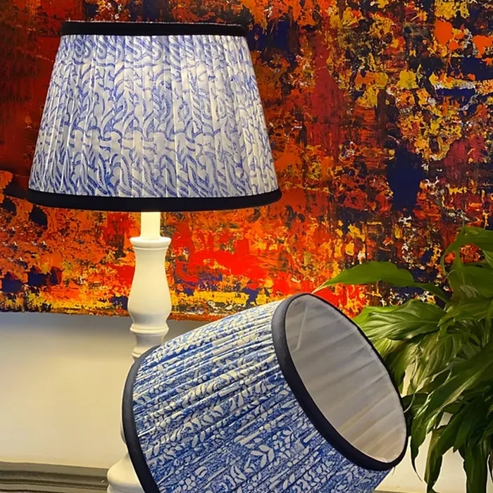 4-Day hand-printed lampshade masterclass, block printing and lampshade making