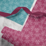 Hand-printed pomegranate wrapping paper