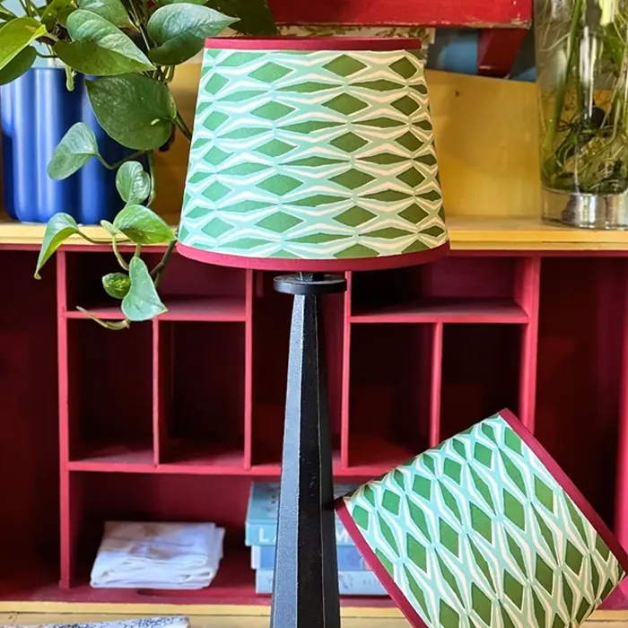Modern card lampshades one-day workshop, hand-printed paper shades