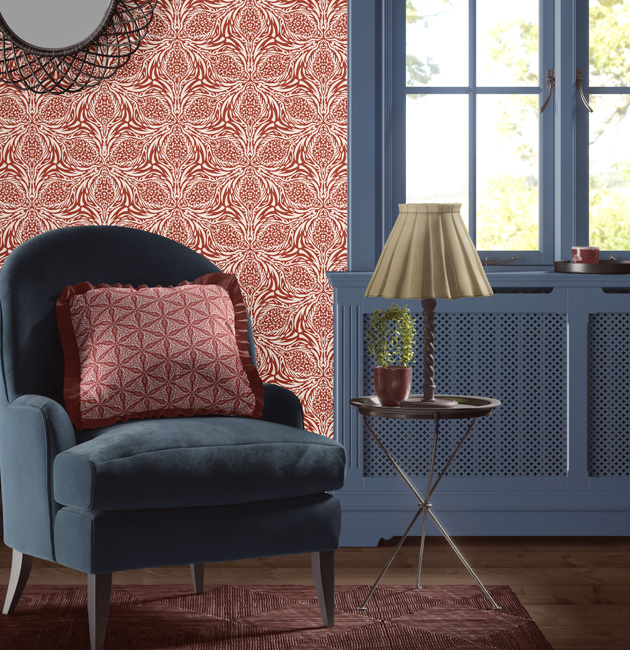 Cedar Berry Thistle Wallpaper