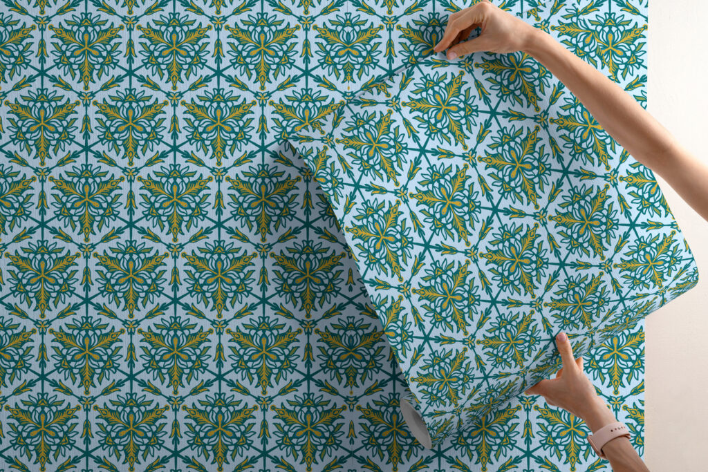 Moonlit Courtyard Wallpaper