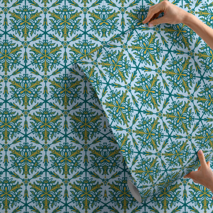 Moonlit Courtyard Wallpaper