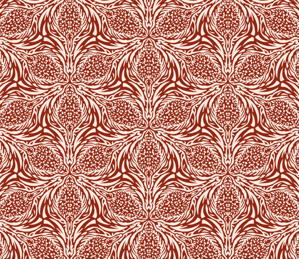 Cedar Berry Thistle Wallpaper