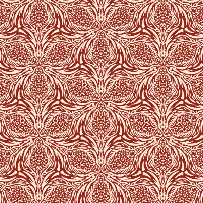 Cedar Berry Thistle Wallpaper