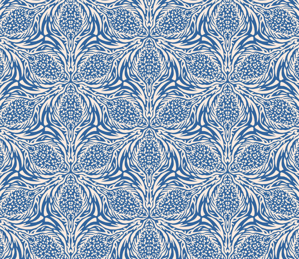 Twilight Blue Thistle Wallpaper