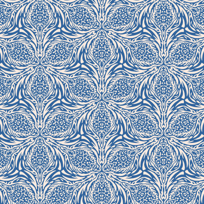 Twilight Blue Thistle Wallpaper