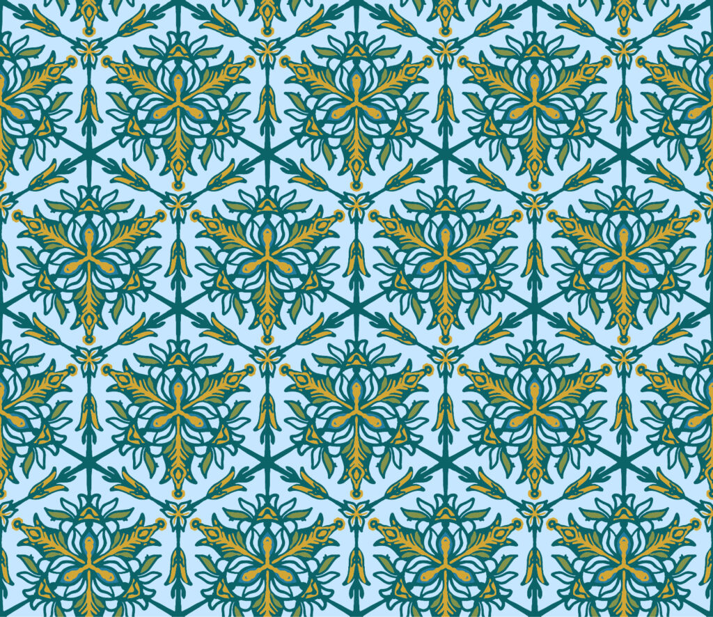 Moonlit Courtyard Wallpaper