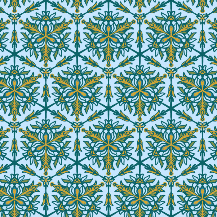 Moonlit Courtyard Wallpaper