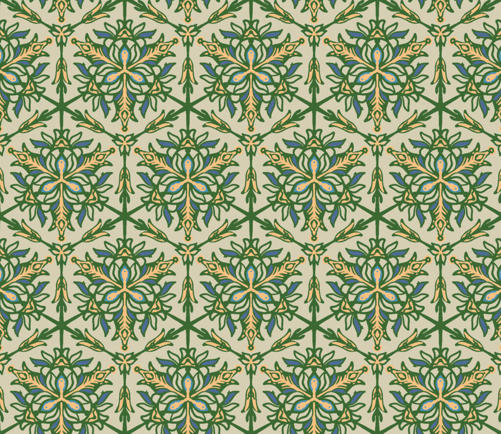 Jasmine Courtyard Wallpaper