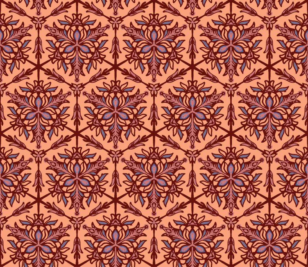 Peach Blossom Pavilion Wallpaper