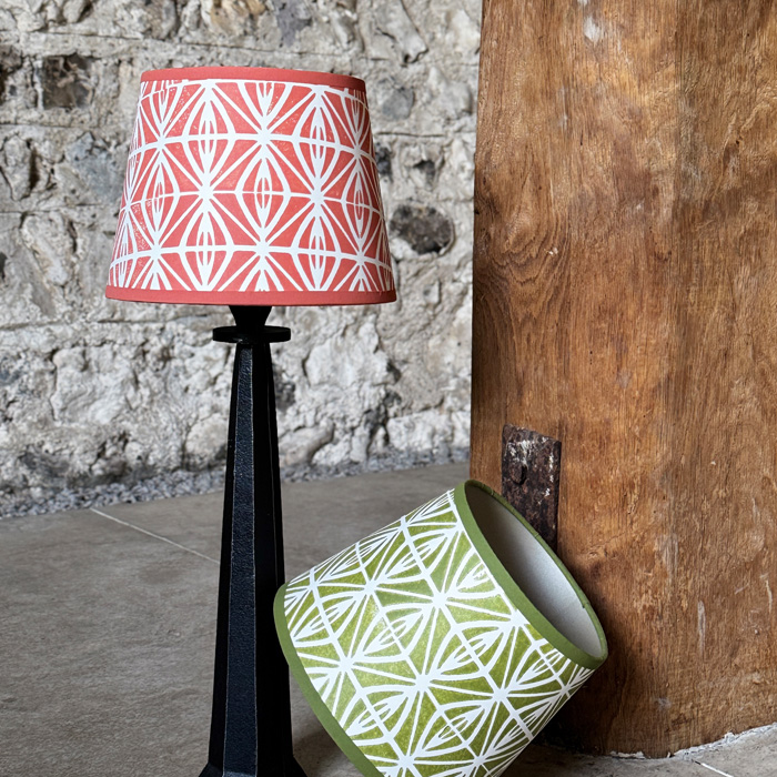 BLOCK PRINTED LAMPSHADE COURSE AT CHARLESTON, SUSSES
