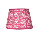 Hand-printed cerise persian love birds lampshade, hand-printed paper