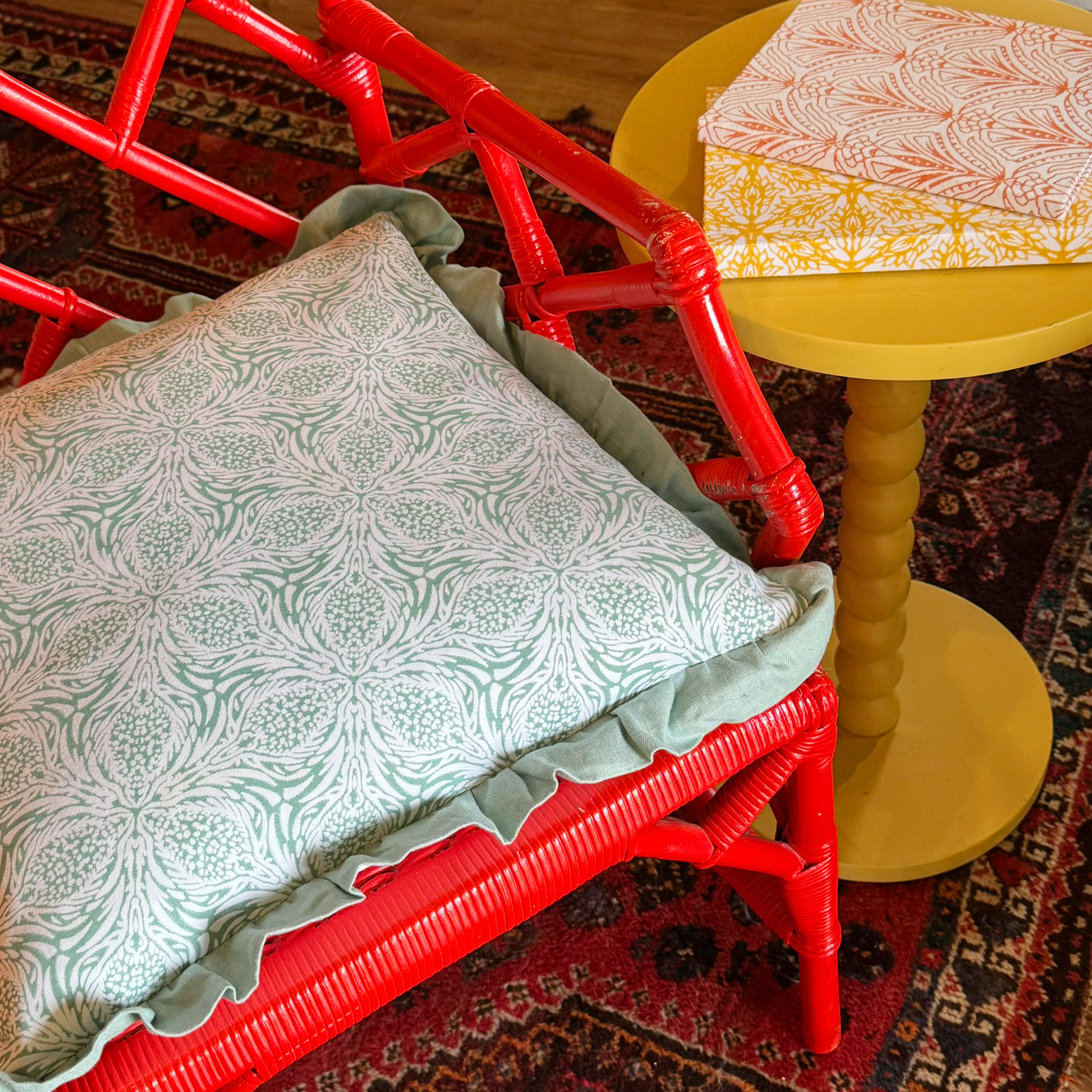 Block printed homewares, made in the UK by Moji Designs