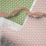 Hand-printed rustling willow leaves wrapping paper
