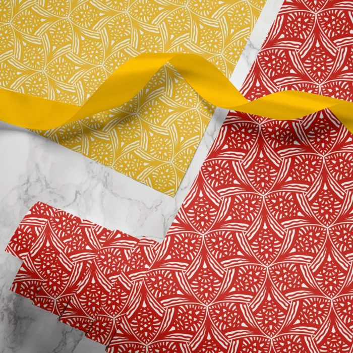 Hand-printed evening lavendar wrapping paper