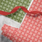 Hand-printed persian love birds wrapping paper