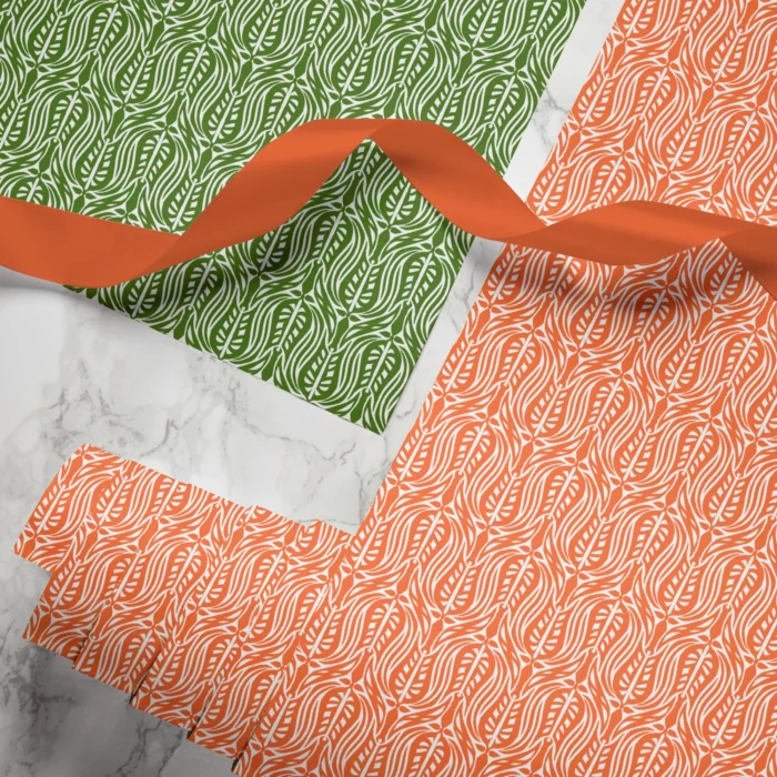 Hand-printed wild tulip wrapping paper