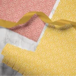 Hand-printed cottage leaves wrapping paper