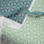 Hand-printed petal wrapping paper