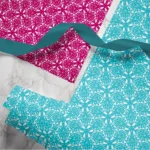 Hand-printed flower meadow wrapping paper