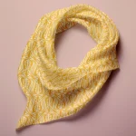 Hand-printed yellow wild tulip silk scarf
