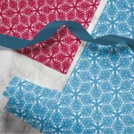 Hand-printed flower meadow wrapping paper