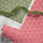 Hand-printed thistle wrapping paper