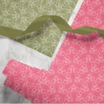 Hand-printed thistle wrapping paper
